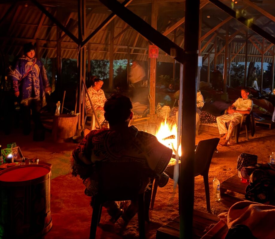 the maloka at the ayahuasca retreat.